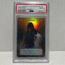 Sorcerer Alpha Foil Box Topper Sorcery Contested Realm Card PSA 10 picture