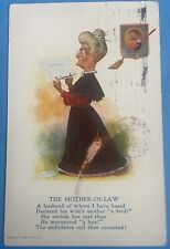Vintage 1907 “The Mother-In-Law” Comic Poem Postcard by R. Hill picture