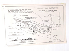 1977 tropic isle publishers Little San Salvador Map chart Harry Kline Bahamas picture