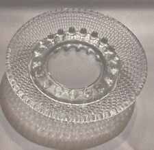 Vintage Glass Ashtray 6” Round Hobnail Textured Clear MCM Retro picture