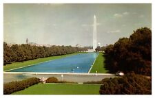 Washington D.C. Washington Monument from Lincoln Memorial Chrome Postcard picture