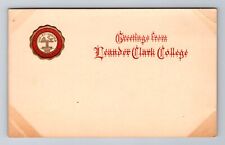 Toledo IA-Iowa, Leander Clark College, Embossed Seal Greetings, Vintage Postcard picture