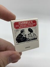 Vintage Farrell's Ice Cream Parlour Restaurant Match Book Cover Unstruck Matches picture