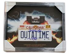 CHRISTOPHER LLOYD MICHAEL J FOX BACK TO THE FUTURE SIGNED OUTATIME PLATE BECKETT picture