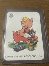 Vintage French Disney 🎥 Card Game Practical Pig 3 Little Pigs Playing Card RARE picture