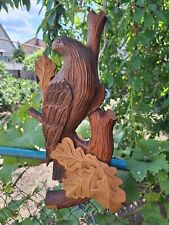 ORIGINAL Eagle Vintage Sculpture USSR Hand carved Home decor 1960 Wooden figurin picture
