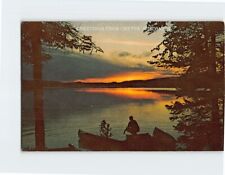 Postcard Sunset Scene Greetings from Chetek Wisconsin USA picture