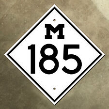 Michigan state route 185 highway marker road sign 1949 Mackinac Island picture