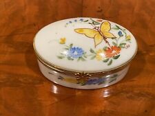 Beautiful Vintage Limoges Butterfly and Flower Porcelain Box picture