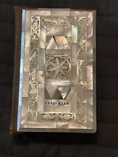 Vintage Mini Bible Mother Of Pearl Cover Red Letter New Testament picture