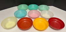 Lot of 10 Vintage #155 Tupperware Cereal or Dessert Bowls Pastel and Fall colors picture