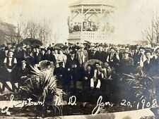 F2 RPPC Photo Postcard Jamestown North Dakota ND 1908 Gazebo Townspeople Parma picture