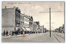 c1910 Busy Day Street Building Broadway 7th Ave Gary Indiana IN Vintage Postcard picture