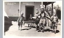 MAYAN DANCE OF THE CONQUEST chichicastenango guatemala real photo postcard rppc picture