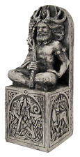 Seated Cernunnos Statue Dryad Design Pentacle Wiccan Witch Horned God Figure picture