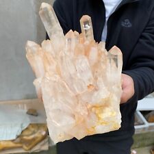 4.5lb Large Natural White Clear Quartz Crystal Cluster Raw Healing Specimen picture