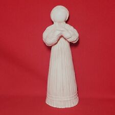 Vintage Ceramic Corn Husk Praying Lady Doll Figurine picture