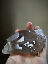 Double Terminated Quartz Crystal Elestial Quartz Floater Quartz Smoky Quartz Brz picture