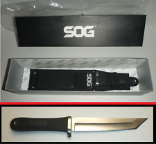 SOG TS01 - N Tsunami Tanto Fixed Blade Knife Black Kraton Handles Discontinued picture