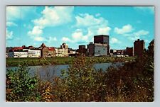 Charleston WV-West Virginia, City Skyline View, Kanawha River Vintage Postcard picture