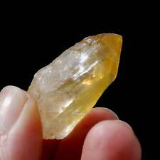 1.4in RARE Golden Healer Lemurian Quartz Crystal, Intense Yellow Lemurian, Brazi picture