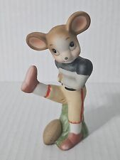 Vintage Football Sports Playing 4 Inch Mice Mouse Ceramic Figurine Figure picture