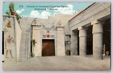 Entrance to Grauman's Egyptian Theatre Hollywood CA California Postcard 1924 picture