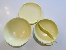 Melmac Vintage Dishes Boonton Ware Three Piece Serving Set Buttery Yellow picture