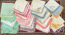 VTG Lot of 21  Crochet * Embroidered * Tatted *Lace  Borders *Handkerchief's picture