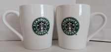 Starbucks Coffee Company - Lot of 2 Coffee Tea Cups Mugs  2007 Green Logo 8 oz. picture