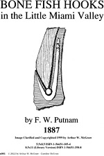 Bone Fish Hooks in the Little Miami Valley - 1887 - F. W. Putnam - pdf picture