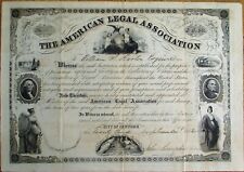 American Legal Association SUPER 1852 Certificate w/8 Vignettes - Law/Lawyer picture