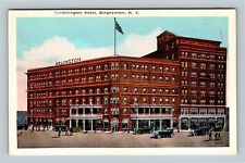 Binghamton NY, Arlington Hotel, Advertising New York c1920 Vintage Postcard picture