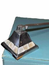 Beautiful Mother Of Pearl And Cast Aluminum Candle Snuffer ￼ picture