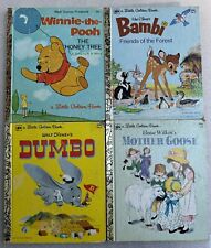4 Vintage Little Golden Books- Pooh, Bambi, Dumbo & Mother Goose picture