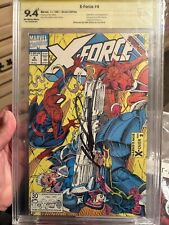 X-Force #4 CGC SS 9.4 signed Rob Liefeld CUSTOM LABEL NM/MT CABLE SPIDER-MAN picture