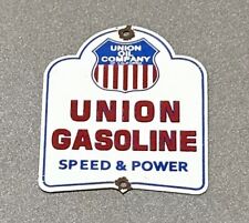 VINTAGE UNION GASOLINE PORCELAIN SIGN CAR GAS AUTO OIL picture