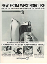 1962 WESTINGHOUSE Steam Sprinkle Iron Tap Water Appliance Vintage Print Ad picture