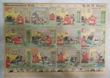 The Katzenjammer Kids Sunday by Knerr from 8/21/1938 Size: 11 x 15 inch picture
