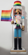 Rainbow Pride Nutcracker Target Wondershop LBGTQ Glitter 14” Christmas 2023 picture