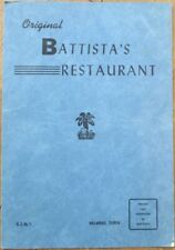 Hallandale, FL 1950s Restaurant Menu, Battista's and Second Miami, FL 1953 Menu picture