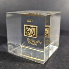 Massachusetts Institute of Technology Paperweight MIT Glass Enterprise Forum picture