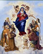 Catholic print picture - Crowning of Mary T - 8