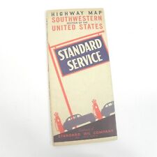 VINTAGE 1950S STANDARD OIL COMPANY MAP OF SOUTHWESTERN USA TOURING GUIDE GAS picture
