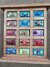 Spice Cabinet With 15 Porcelain Drawers Made 2016 Old Worn WELL Made  picture