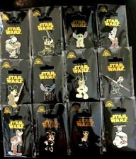 ✨ 12 Pin Star Wars Disney Character Pins 2008 Complete Set - Yoda Boba Fett Leia picture