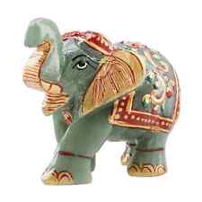 Hand Crafted Hand Painted Green Aventurine Decoration Elephant Figurine Green picture