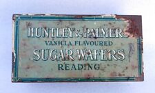 Vintage Rare Huntley & Palmers  Reading Suger Wafers Paper Litho Tin Box England picture