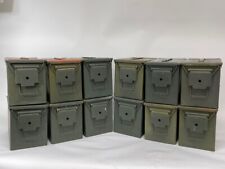 12 Pack FAT 50 Cal Metal Ammo Can – Military Steel Box Ammo Storage - Used picture
