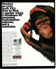 1996 DIGITAL Equipment Corp. Personal Computer chimpanzee Vintage Print Ad picture